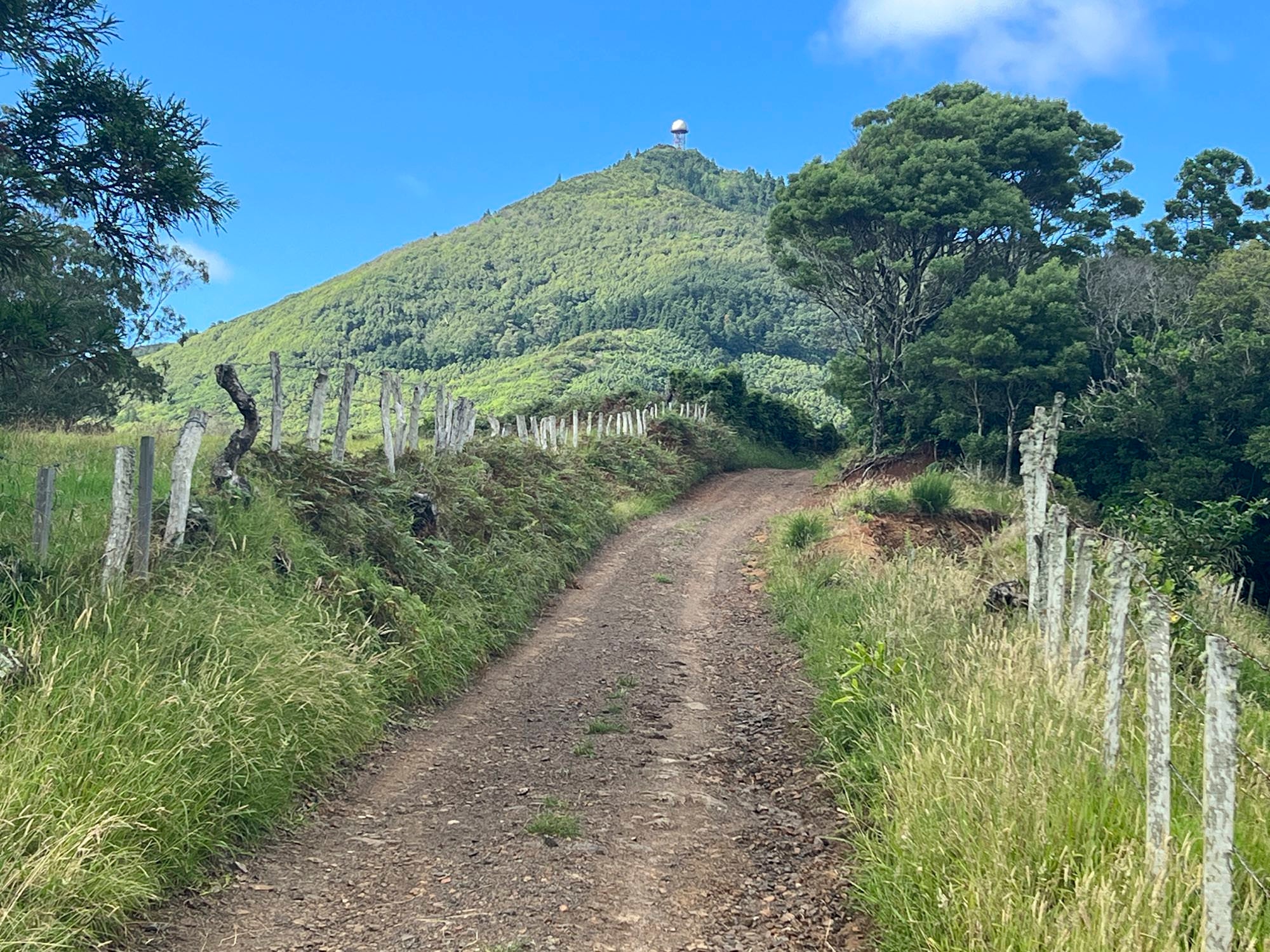 Wegabschnitt bei Farropo mit Blick zurück zum Pico Alto