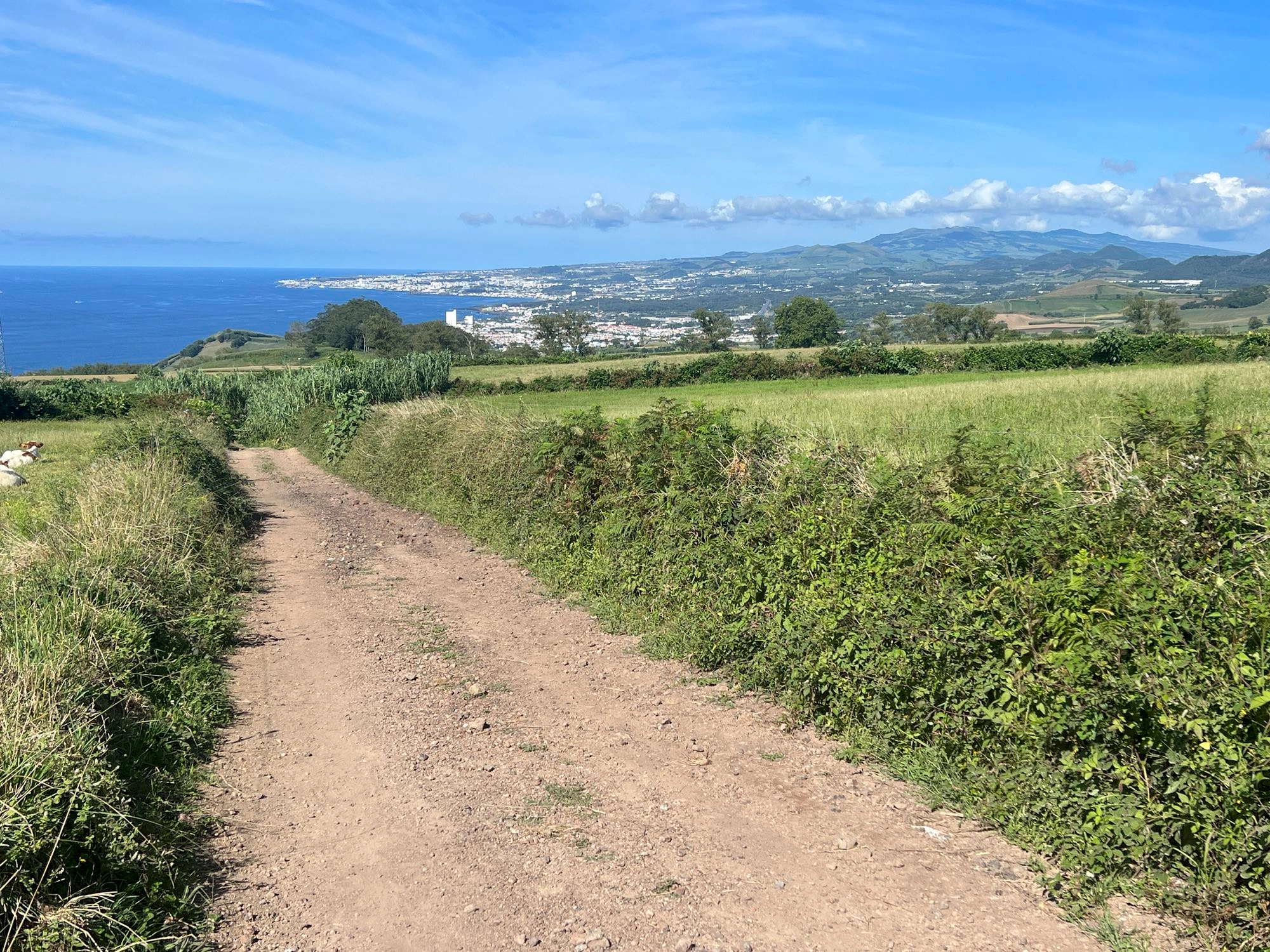 Rückweg mit Blick über Lagoa und Ponta Delgada