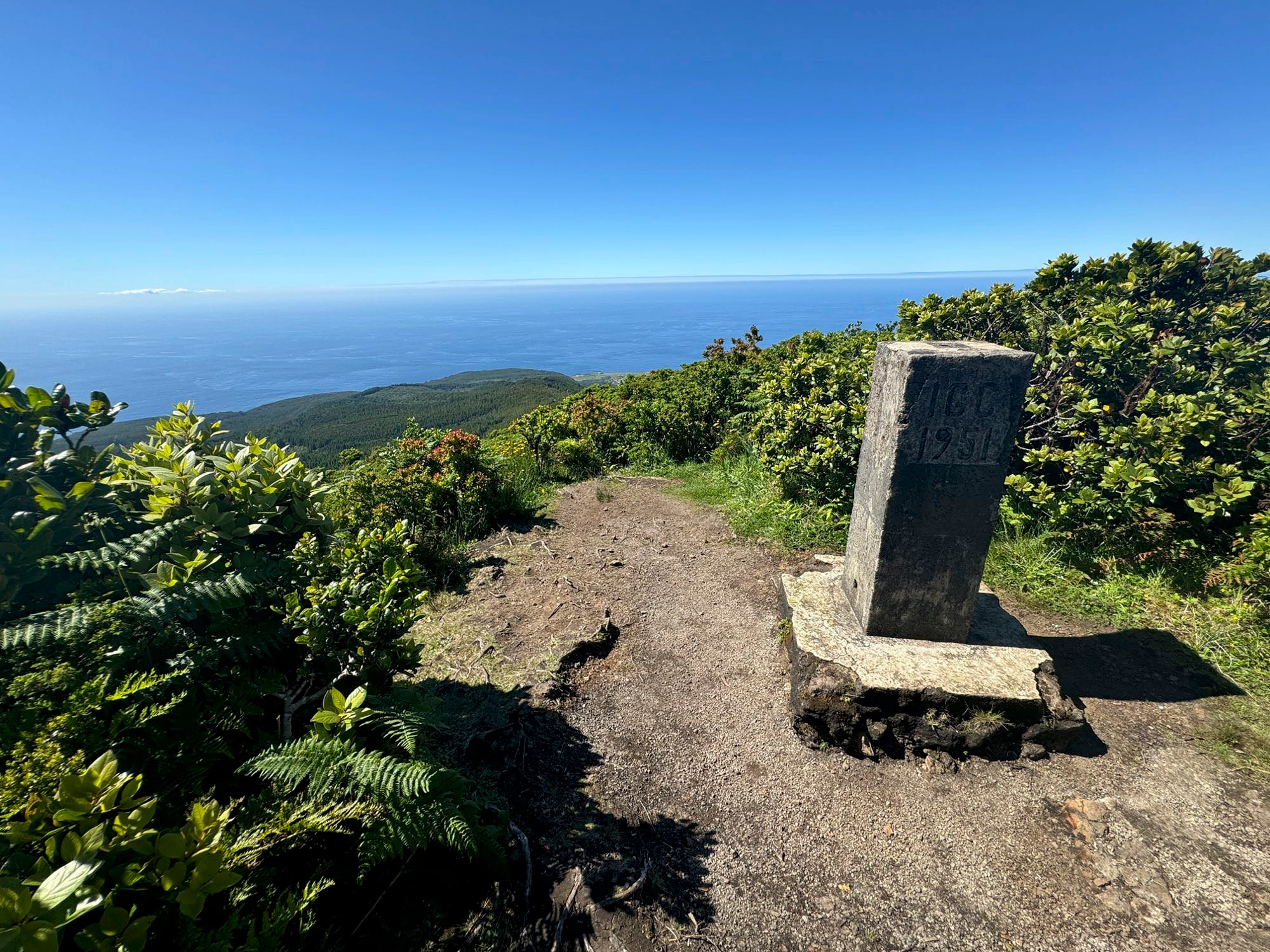 Höhenmesspunkt am Pico da Lagoínha