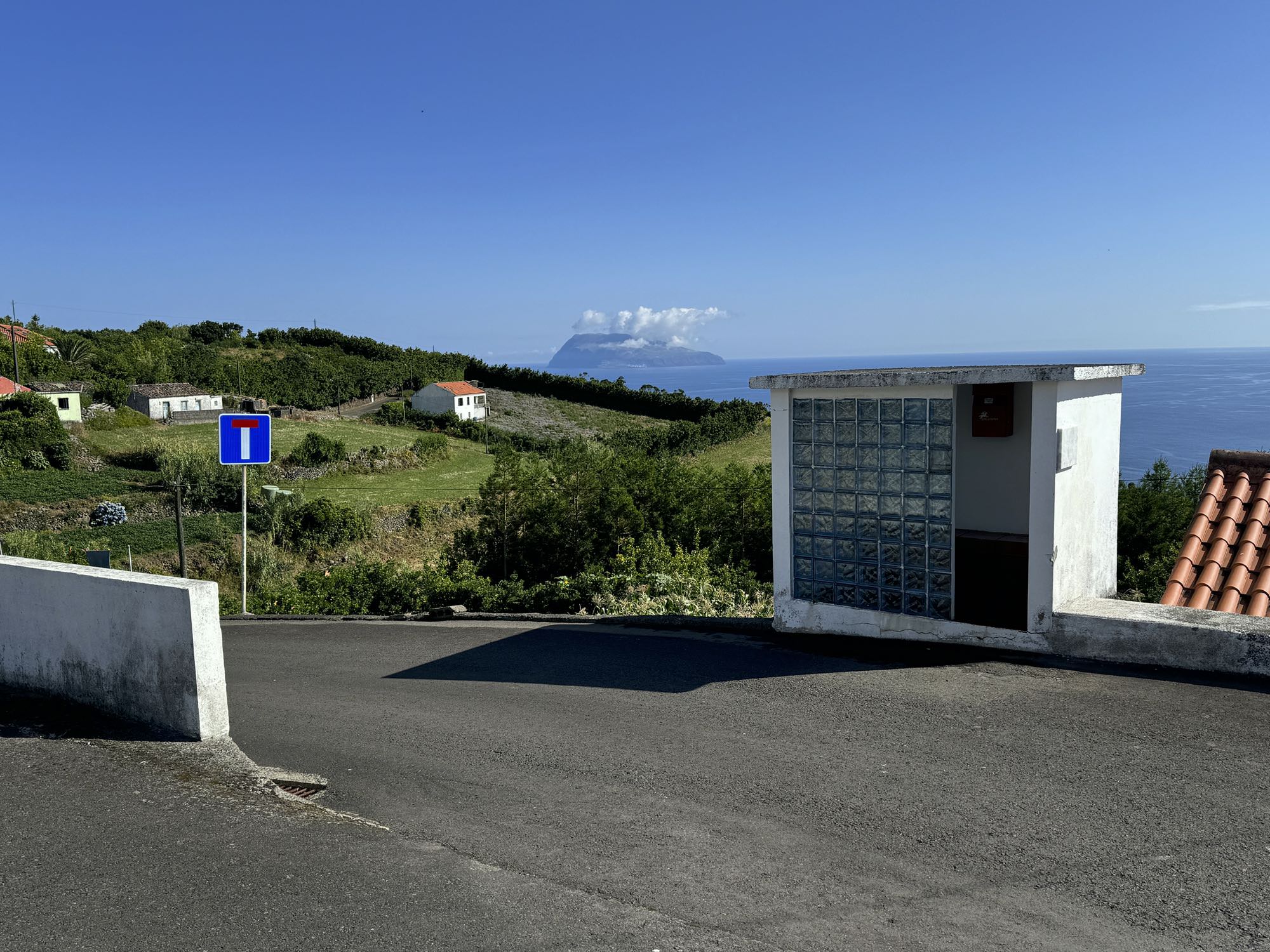 Bushaltestelle in Ponta Ruiva am Ausgangspunkt