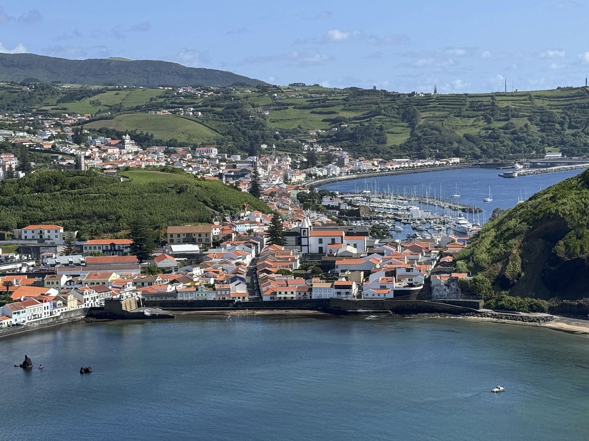 Blick vom Monte da Guia gen Horta