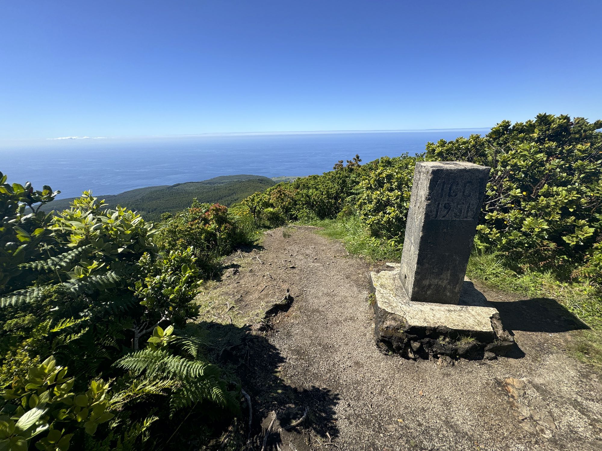 Höhenmesspunkt am Pico da Lagoínha