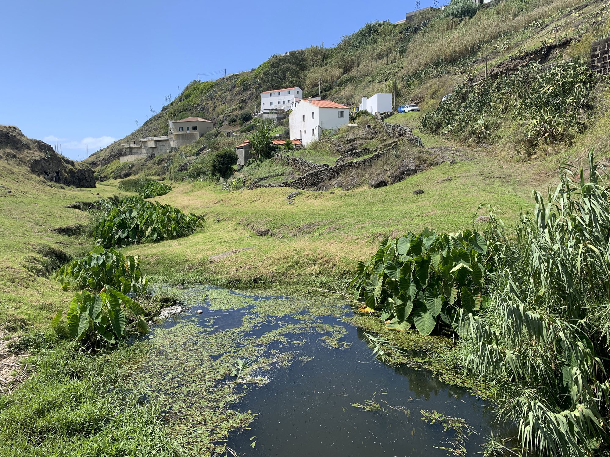 Querung des Ribeira de São Françisco in Vila do Porto
